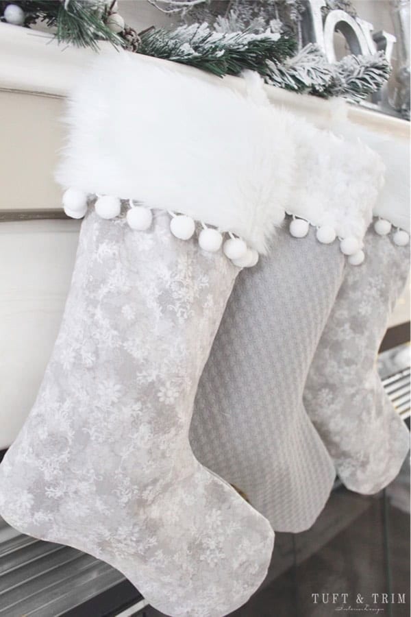 How To Make Gray Christmas Stockings