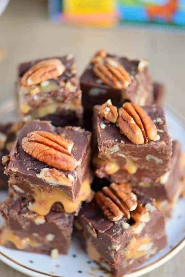 TRIPLE CHOCOLATE TURTLE FUDGE