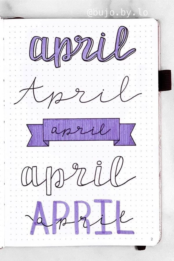 Purple April Header Inspiration