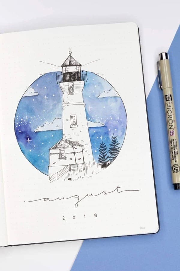 Blue August Monthly Cover