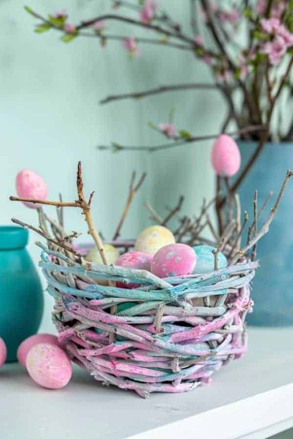 PAINTED TWIG BASKETS