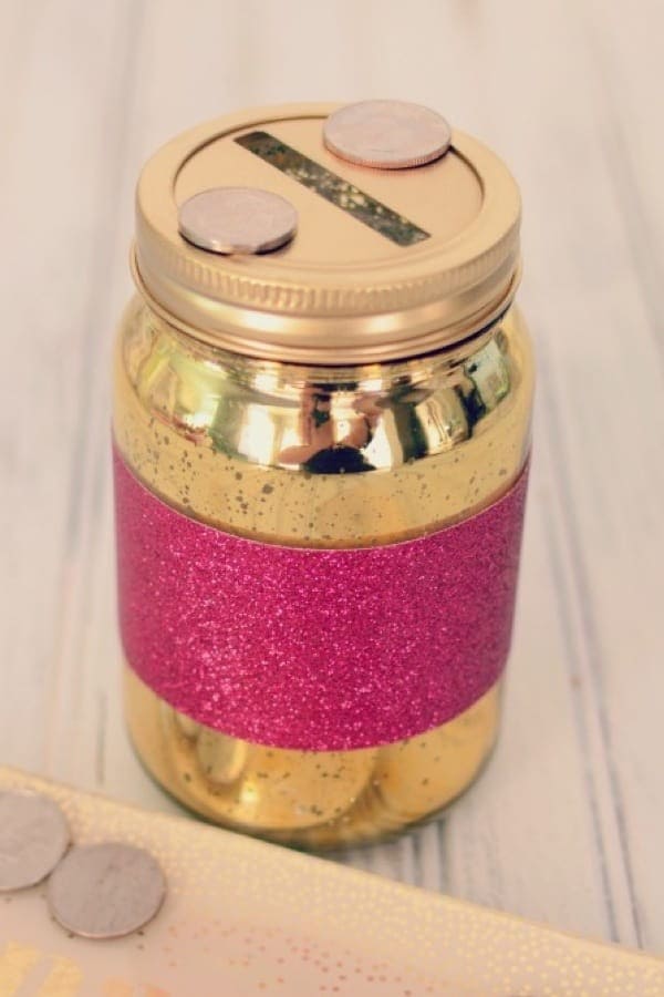 A DIY Coin Bank Full of Sparkle & Shine