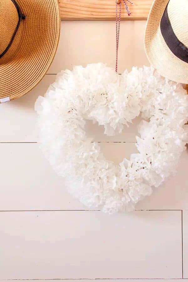 COFFEE FILTERS HEART WREATH