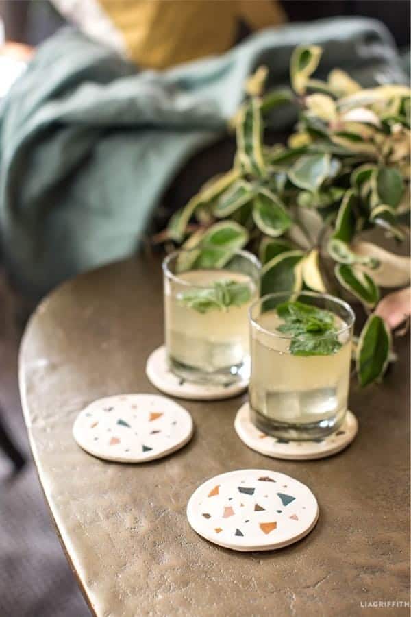 DIY Faux Terrazzo Coasters