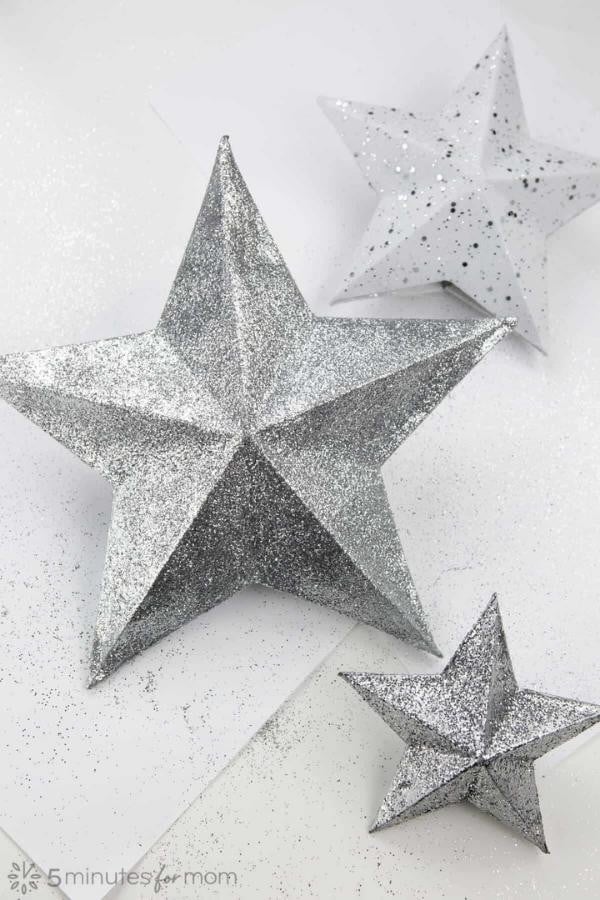 3D PAPER STAR CHRISTMAS TREE TOPPER