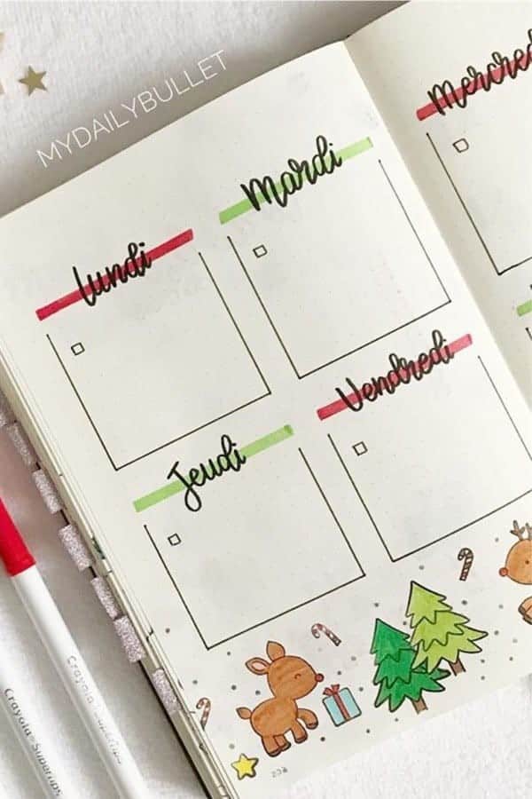 Reindeer Weekly Spread