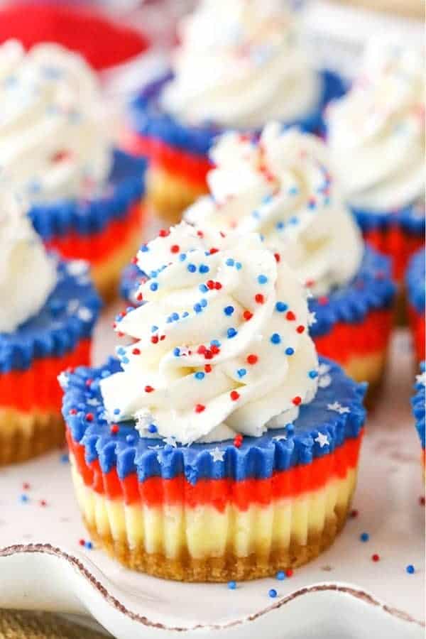 4th Of July Mini Cheesecakes