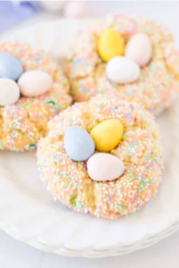 Birds Nest Funfetti Cookies