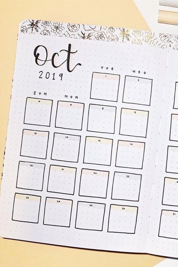 Pastel October Montly Layout