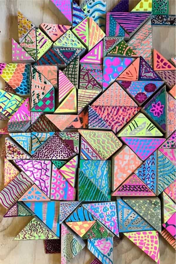 Painted Wood Blocks & Sculptures