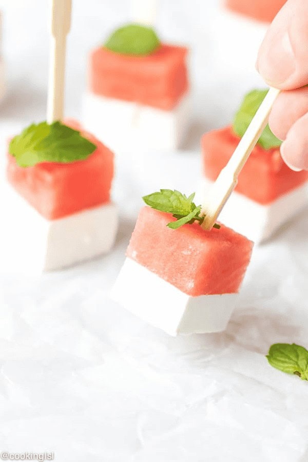 Watermelon and Feta Appetizer Bites