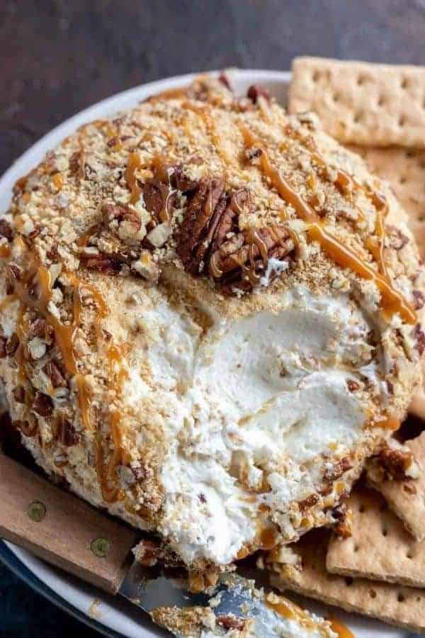 CARAMEL PECAN CHEESECAKE CHEESE BALL