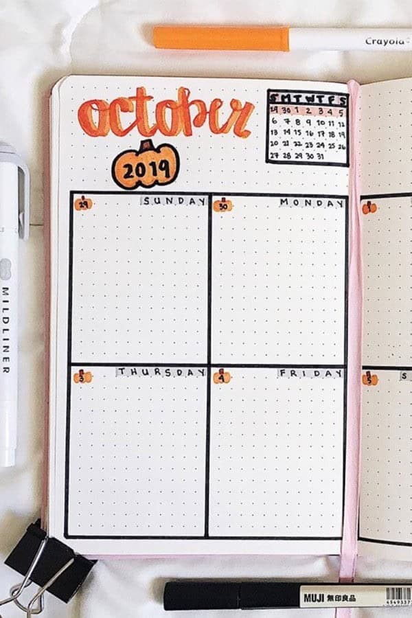 Boxy Fall Weekly Layout