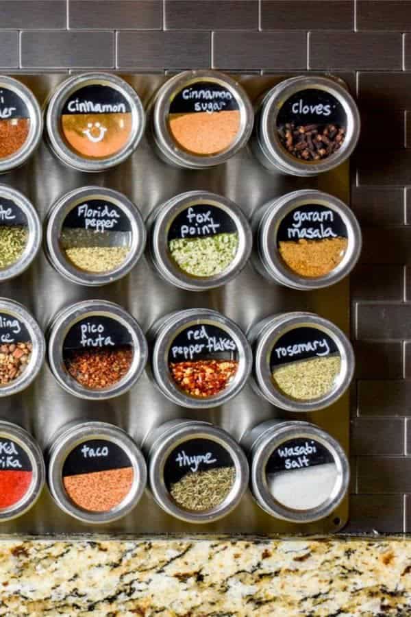 Easy DIY Giant Magnetic Spice Rack