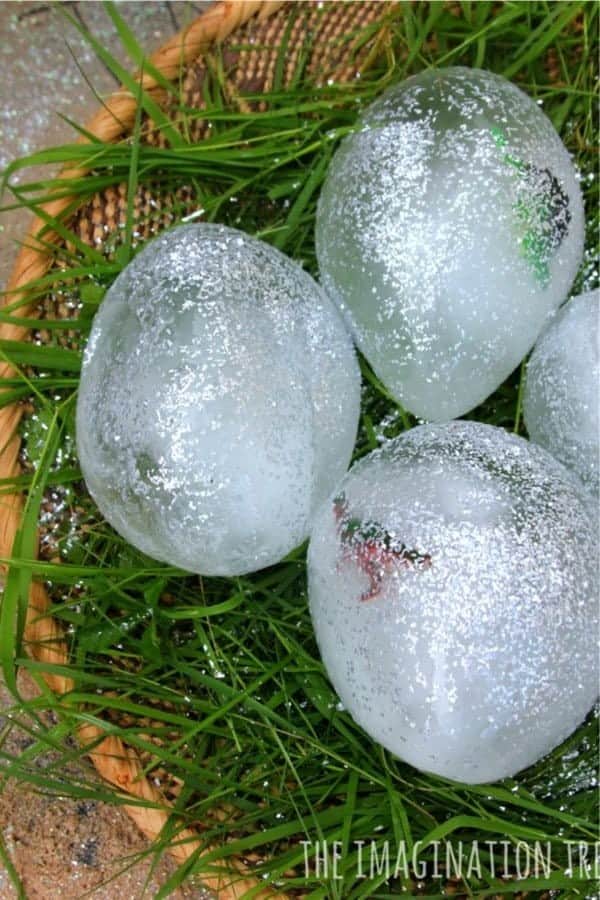 Frozen Dinosaur Eggs Sensory Play