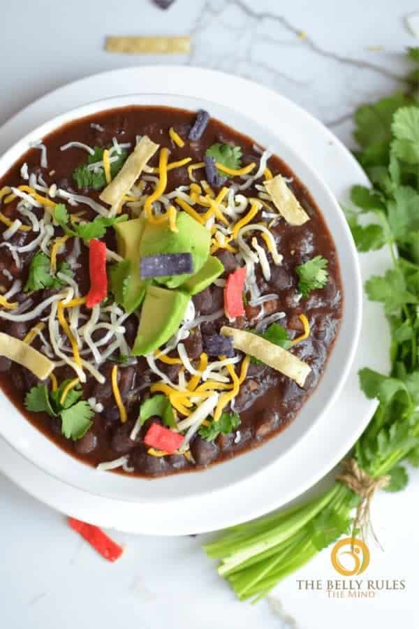 Instant Pot Spicy Black Bean Soup