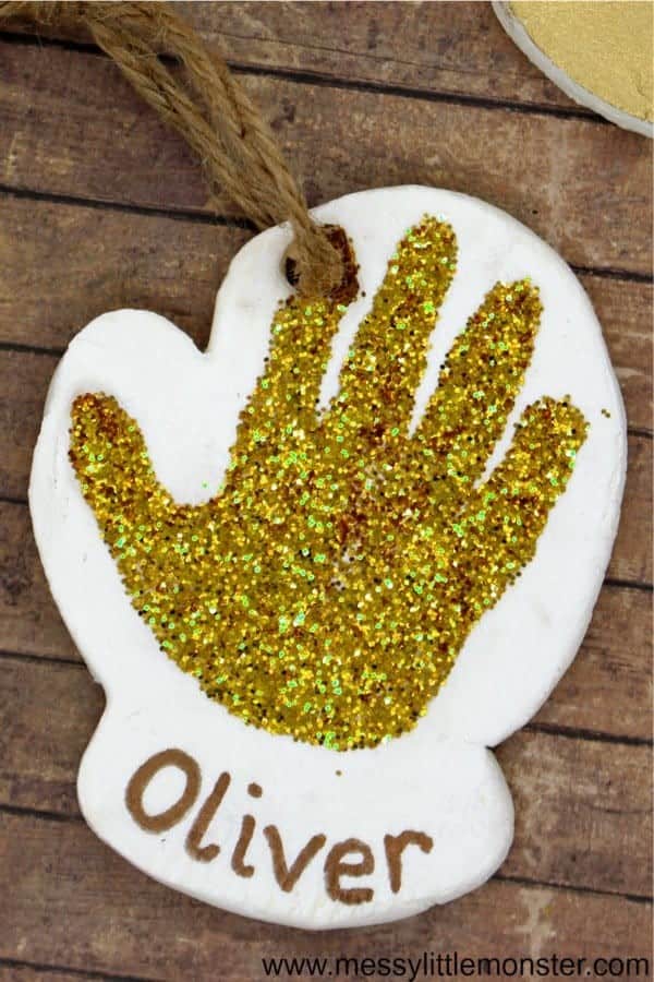 Clay Baby Handprint Ornament