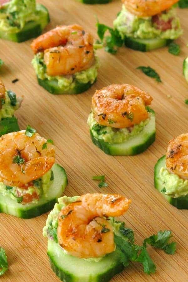 CAJUN SHRIMP GUACAMOLE BITES