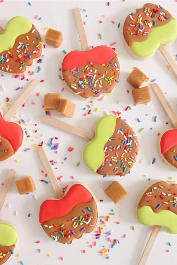 Caramel Apple Decorated Cookies