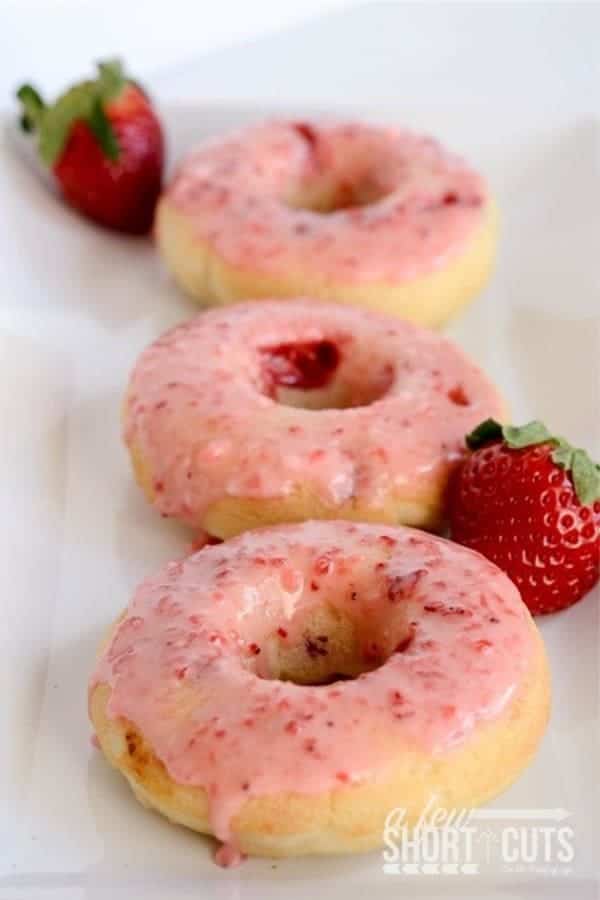 Glazed Strawberry Doughnuts Recipe