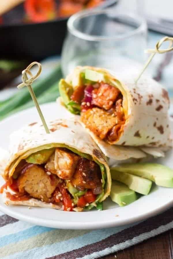 KOREAN BARBECUE TEMPEH WRAPS