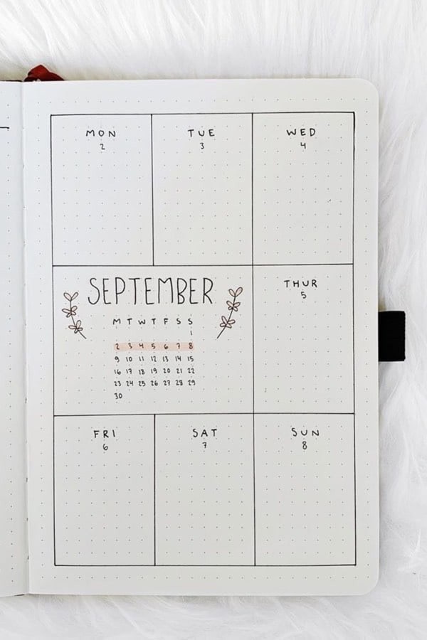 Minimalist September Spread