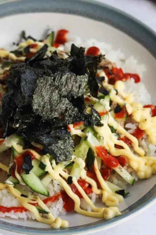 JAPANESE SPICY TUNA RICE BOWL