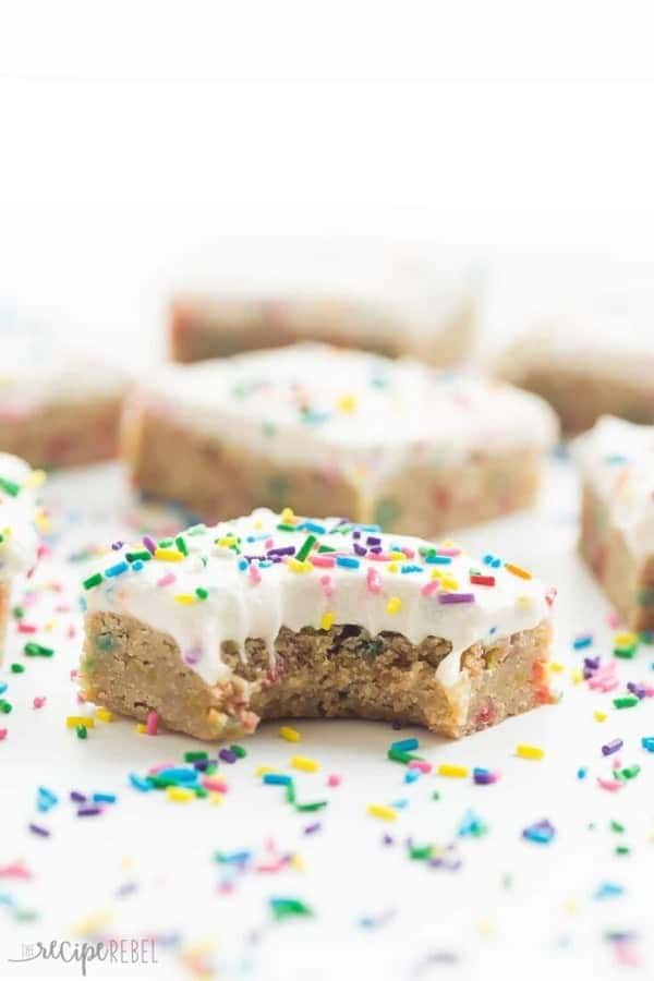 Frosted Funfetti Blondies