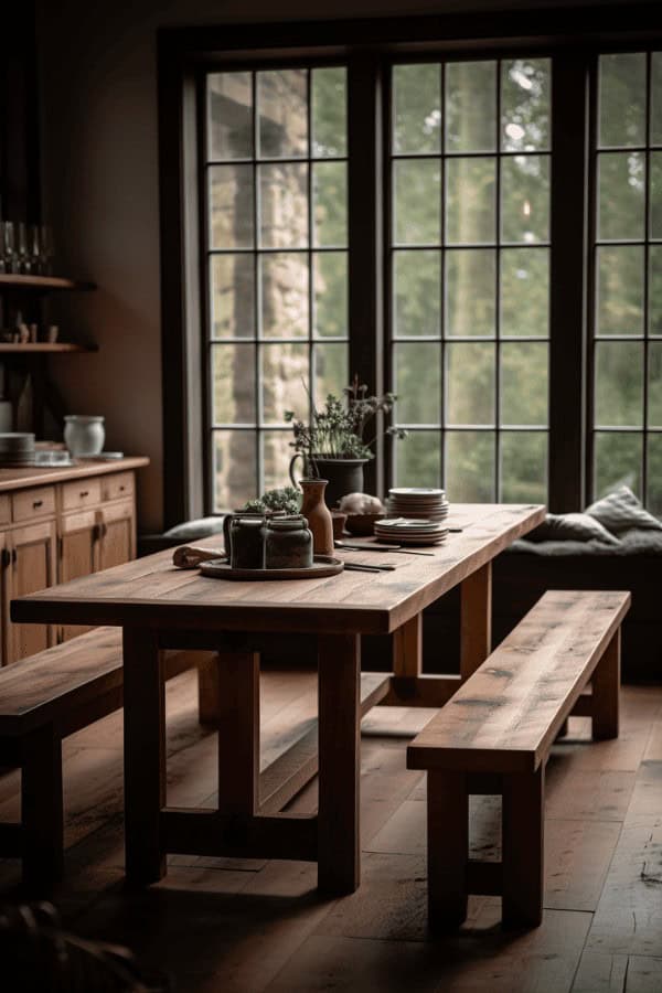 Rustic farmhouse table