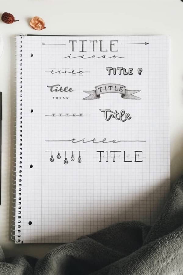 Clean Bujo Titles