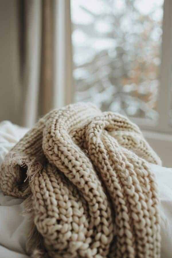 KNITTED SCARF OR BLANKET