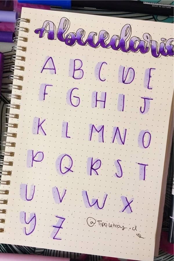 Purple Bullet Journal Font