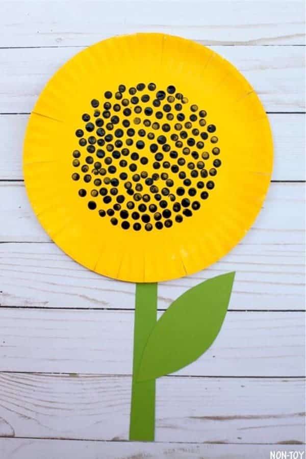 Simple Paper Plate Sunflower Craft