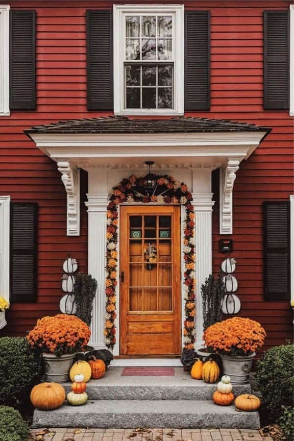 Colonial Fall Front Porch