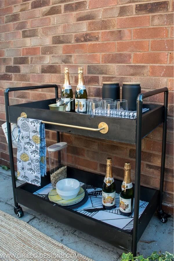 Rolling Bar Cart