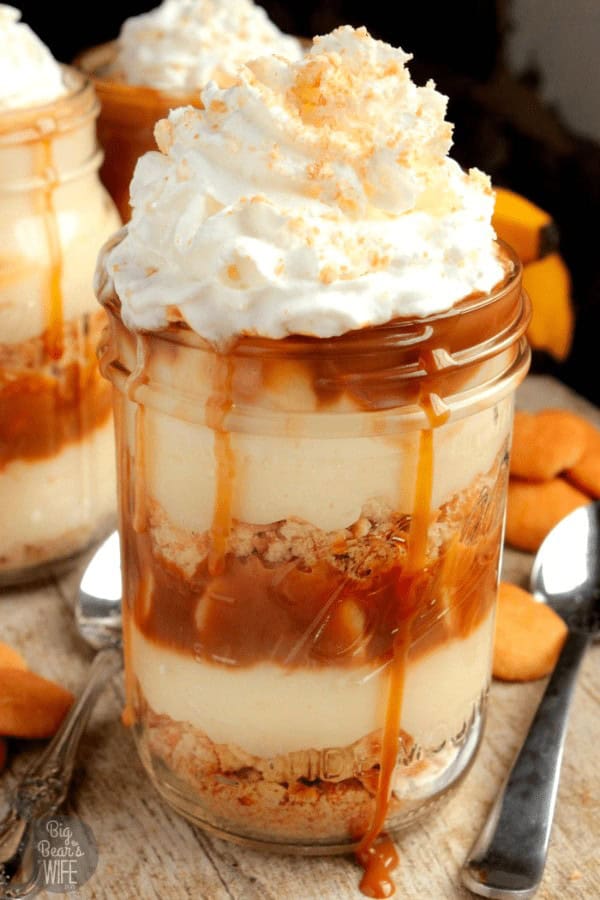 Caramel Banana Pudding Parfaits