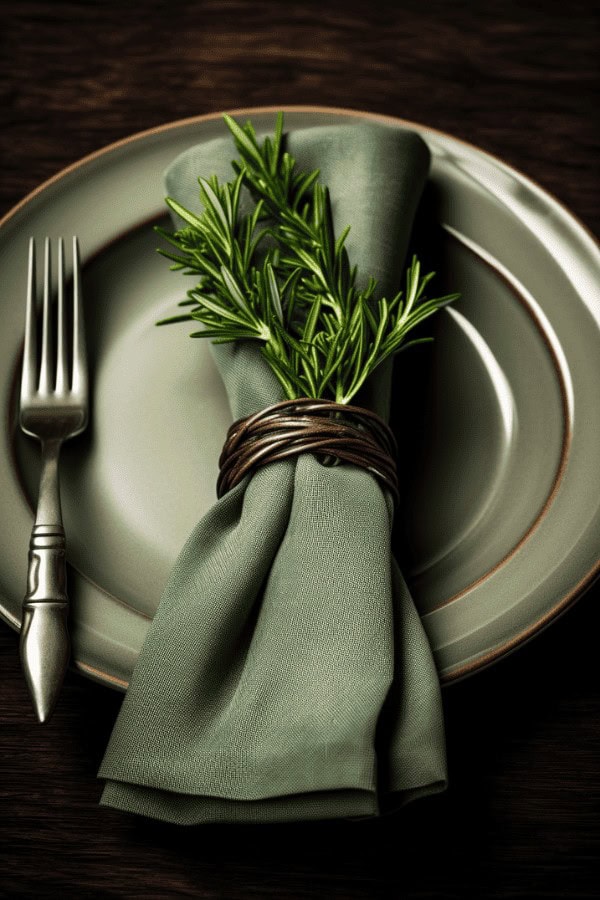 Evergreen Sprig Napkin Ties