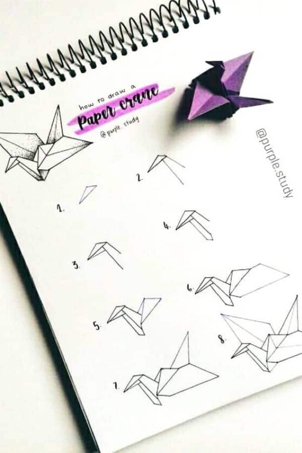 How To Draw Paper Crane