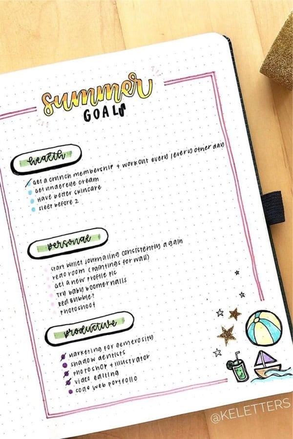 Summer Goal Tracker