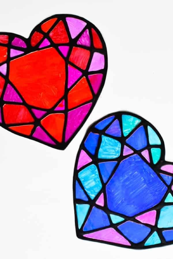 Stained Glass Heart Suncatcher