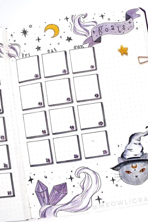 Purple Magic Monthly Layout