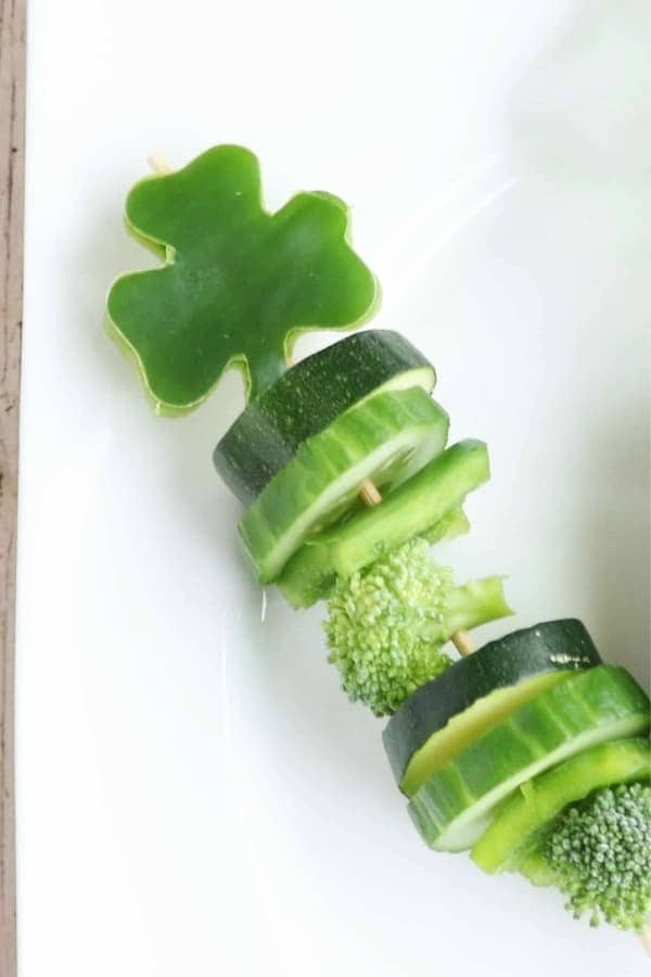 SHAMROCK VEGGIE SKEWERS