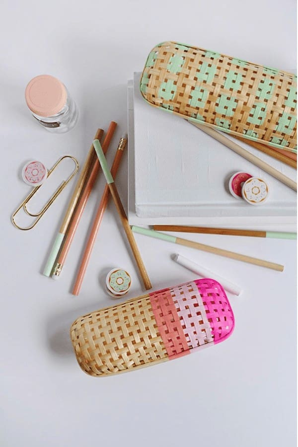 Rattan Pencil Case