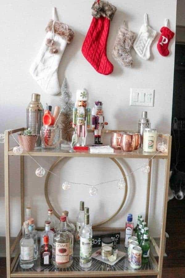 CHRISTMAS STOCKINGS & BAR CART