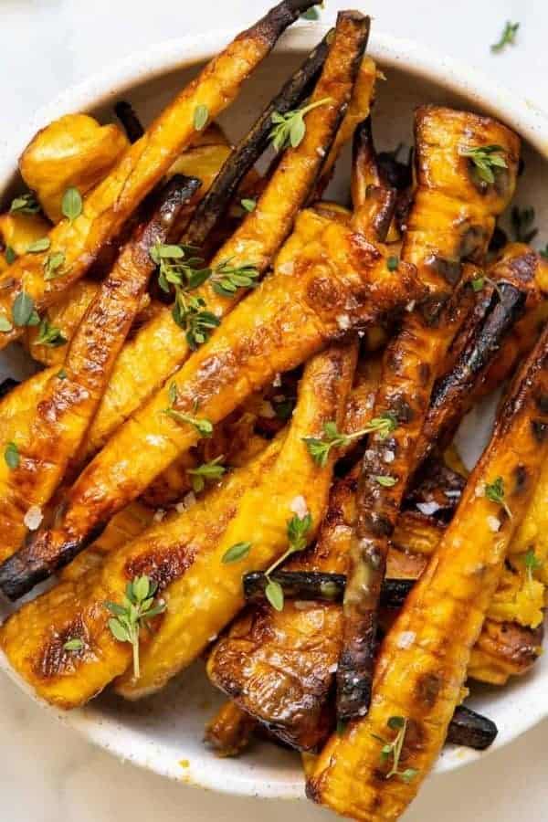 MAPLE-DIJON ROASTED PARSNIPS