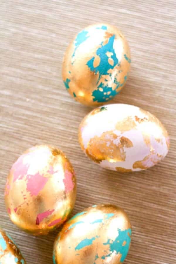 Instagram-Worthy Gold Leaf Easter Eggs