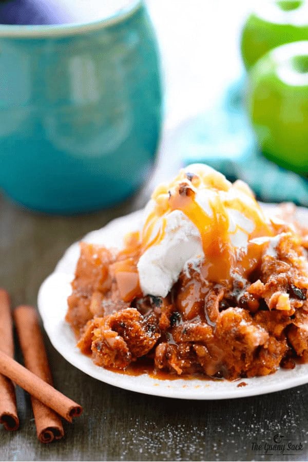 Apple Walnut Bread Pudding