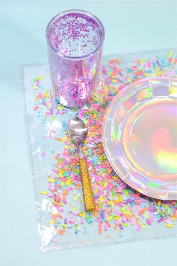 DIY Confetti Placemats