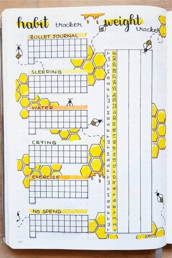 Bee Themed Weight Tracker