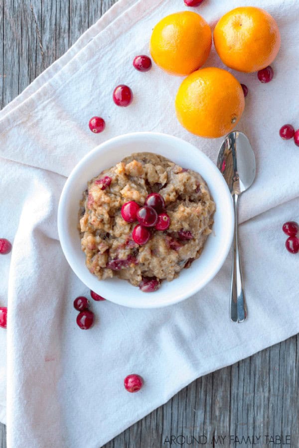 Slow Cooker Cranberry Orange Oatmeal